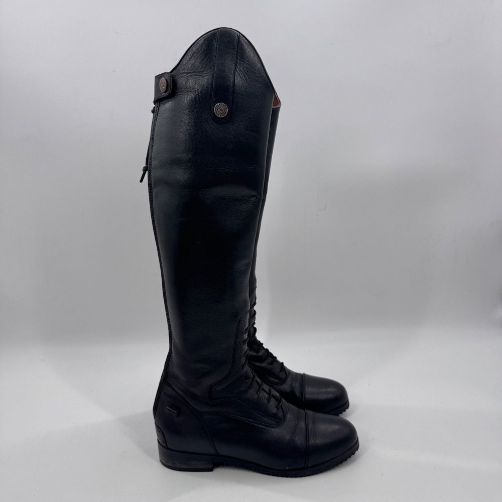 Ovation Flex Sport Field Tall Riding Boots Black Leather Women's 8S
